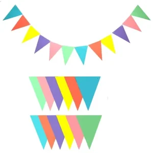 Pennant Happy Birthday Paper String Flag Banner Pull Flag Party Supplies Decoration
