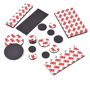 Permanent Anisotropic Magnetic Sheets Custom Size Shape Flexible Rubber Die Cut Self-Adhesive Fridge Magnetic Sheet Magnets