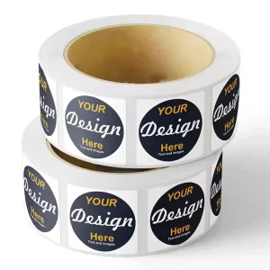 Personalised Custom Self Adhesive Vinyl Circle Round Logo Sticker Waterproof Sticker Printing Roll Labels for Products Packaging