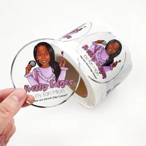 Personalised Customised Round Transparent Label Clear Custom Stickers Roll Logo Stickers For Packaging
