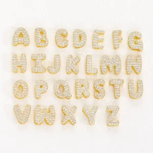 Personalized 26 Letter Necklace Featuring Tiny Crystals DIY Crafted Collarbone Chain Statement Piece