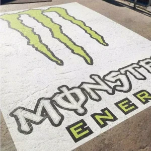 Personalized Aluminum Floor Graphics Sticker For Brick Tile And Concrete Ground Anti Slip Advertising