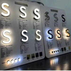 Personalized Backlit Logo Outdoor Storefront LED Letters 3D Sign Logo Board Led Letters Business Sign for Wall Decor Sample Case