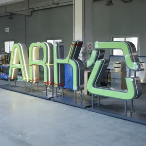Personalized Large Free Standing LED Channel Letter Illuminated 3D Logo Business Sign for Outdoor Building