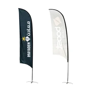 Personalized Logo Pennant Beach Banner Flag Waterproof UV Resistant Polyester Digital Printing for Outdoor Marketing Campaign