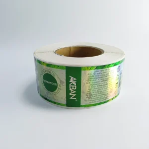 Personalized Logo Waterproof Adhesive Paper & Film Private Label Products Food Packaging Vinyl Glossy Label Sticker
