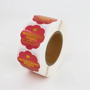 Personalized Luxury Matte Kraft Paper Gold Foil Label Roll Custom Logo Hot Stamping Sticker for Wedding