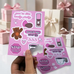 Personalized Photo Sticker for Memory Keepsake Album Adhesive Vinyl Waterproof Label Custom Kiss Cut Sticker Sheets