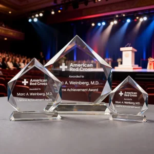 Personalized Prestige Clear Crystal Diamond Award Trophy for Business Gift Decoration