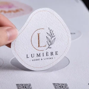 Personalized Printing Durable Self-Adhesive Embossed Holographic Glitter Stickers Custom Order A5 A6 Glossy Candle