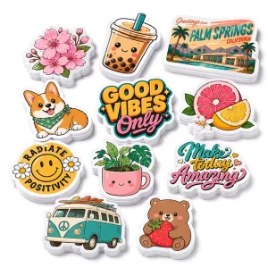 Personalized Printing Waterproof Adhesive Brand Logo Label Vinyl Die Cut Stickers Custom Kiss Cut Sticker Sheets