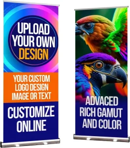 Personalized Roll up Banner Custom Design Poster for Business Advertising Promotion Portable Stand up Display