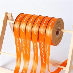 Personalized Solid Satin for Packing Printed Ribbon With logo
