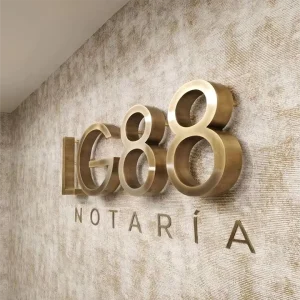 Personalized Stainless Steel Logo Shop Wall Decoration Electroplated Logo Sign Business Letter Sign Outdoor Reception Counters