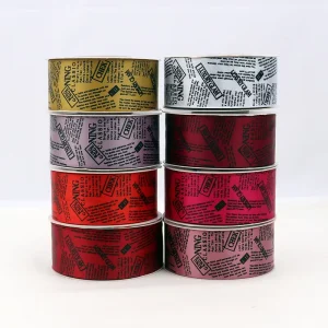 Personalized Various Colors Logo Ribbon Custom Printed Satin Ribbon Gift Ribbon With Logo