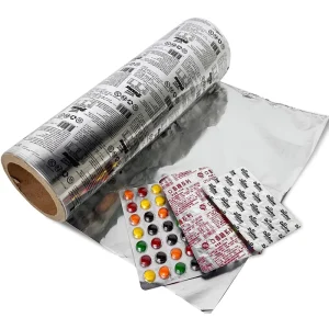 Pharmaceutical Grade Aluminum Foil Roll Soft Glossy Medical Packaging Foil Blister for Pills Surgical Masks Metallized Film