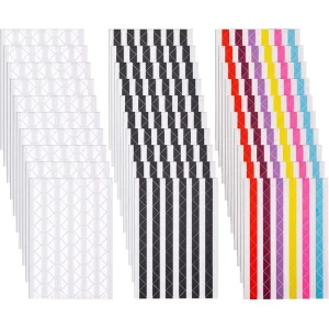 Photo Corner Stickers Self Adhesive Picture Corners for Scrapbooking Photo Album (Black Clear and Multicolored)