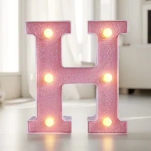 Pink LED Letter Lights Alphabet Number Lights for Birthday Party Proposal Wedding Romantic Scene Decoration