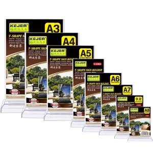 Plastic T Shape Table Menu Sign Holder Stand for Restaurants Stores Display Stand Holder Tabletop Menu Stand K 6079