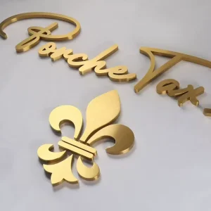 Polished Finish Solid Metal Letter Made of Stainless Steel Custom Handwriting Style 3D Cut Metal Alphabet Sign