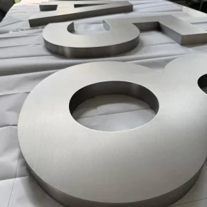 Polished Stainless Steel Silver High Quality Mirror Chrome Color Letters Customized Size Wall Mount Indoor Outdoor Decoration