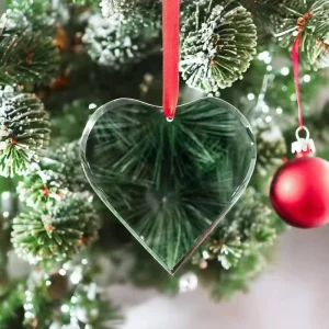 Polished Transparent Customized Logo Laser Engraving Crystal Ornaments For Christmas Tree Decoration