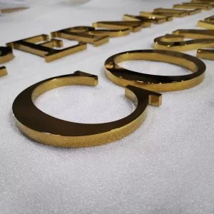 Polished and Brushed Small Solid Stainless Steel Metal Letter