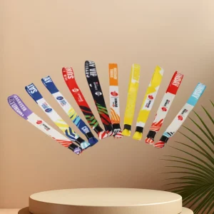 Polyester Event Concert Festival Wristband Custom Logo Personalized Heat Transfer Printed Woven Jacquard Bracelet