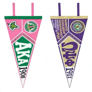 Polyester Felt Pennant Custom Double Sided Design Durable Eco Friendly Waterproof Lightweight Custom Logo for Home Decor Flags