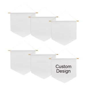 Polyester Home Wall Decoration Custom Printing Low MOQ Hanging Display Banner Pennant Flag Advertising Banner