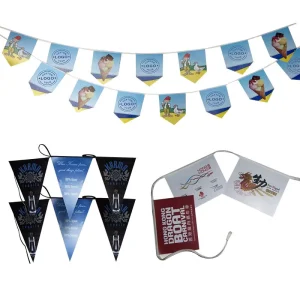 Polyester Material 14*21 String Flag Festival Party Celebration Decoration Outdoor Bunting Triangle Flag