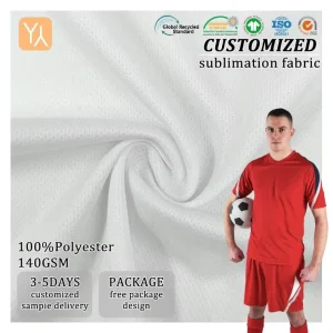 Polyester Pique Vera Bird Eye Mesh Fabric 140GSM 160CM For Sublimation Sport Jersey