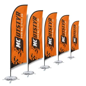 Polyester Roadside Garden AD Advertising Outdoor Custom Beach Feather Flags Custom Banner Stand