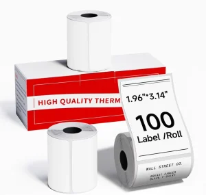 Ponek Waterproof Thermal Labels 1.96×3.14″ (50x80mm) M100 M110 M150 M220 M250 M108 M221 Glossy Lamination 25mm Promotion Grocery