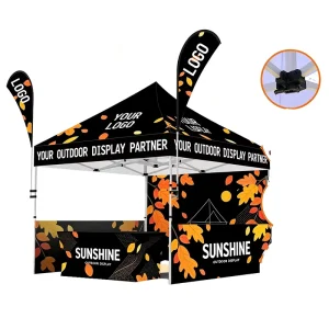 Pop up Tent Exhibition Trade Show Custom Logo Aluminum Frame Portable Heavy Duty Waterproof UV Protection Outdoor Event Shelter