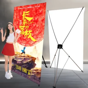 Popular 60x160cm 80x180cm X-Stand Banner New Design Reusable Outdoor Indoor Aluminum Folding X Banner Stand Manufacturers