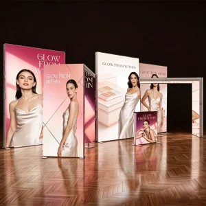 Portable 20×10 Aluminum Fabric Folding Booth Display for Trade Shows Exhibitions and Advertising Light Boxes for Fair Use