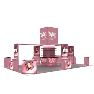 Portable 20×30 Unique Design Light Box Modular Shelves Trade Show Display Stand Exhibition