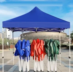 Portable 5m 3×3 Pop Canopy Tent with Waterproof Walls Trade Show Events Folding Popup Vendor Shelter Beach Vendor Gazebo