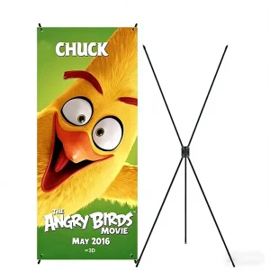 Portable 60x160cm Retractable X Banner Stand Lightweight Plastic Promotion Display for Wedding Event Advertising Poster Holder