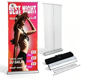 Portable 80 85cm Roll up Banner Stand Aluminum Pull-up Retractable Advertising Roll-up Banner Stand Display Racks