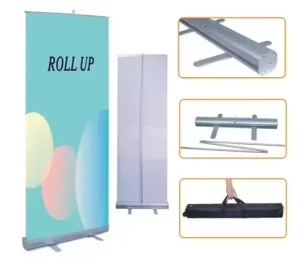Portable 80x200cm Aluminum Roll-Up Banner Stand Durable Product for Outdoor Advertising