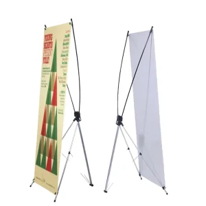 Portable Adjustable Roll up Vinyl Pull up X Stand Banner Carrying Bag Weatherproof Impact Resistant for Indoor Outdoor Promotion