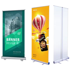 Portable Aluminium Rollup Standing Banner with Retractable Design Custom Printing on Vinyl for Promotional Events