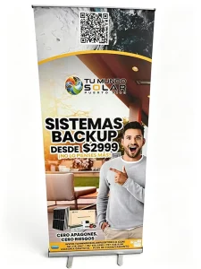 Portable Aluminum Roll Up Banner Display Stand Single Double Sided Easy Setup for Trade Shows Seminars
