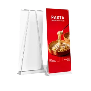 Portable Aluminum Roll-Up Banner Stand with Tool-Free Assembly
