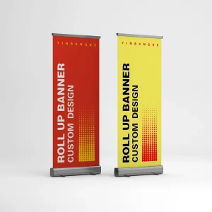 Portable Aluminum Roll-Up Display Advertising Banner Stand Retractable Standee for Easy Roll-Up Retract Banners