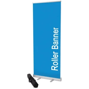 Portable Aluminum Roll Up Rectangle Banner Stand with Anti-wind Ability for Exhibit & Advertising Displays