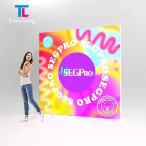 Portable Aluminum SEG Light Box Frame 120mm Heat Transfer Fabric Display