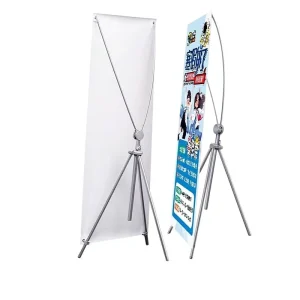 Portable Aluminum X Banner Stand Indoor Outdoor Display 60x160cm 80x180cm Custom Trade Show Event Poster Rack